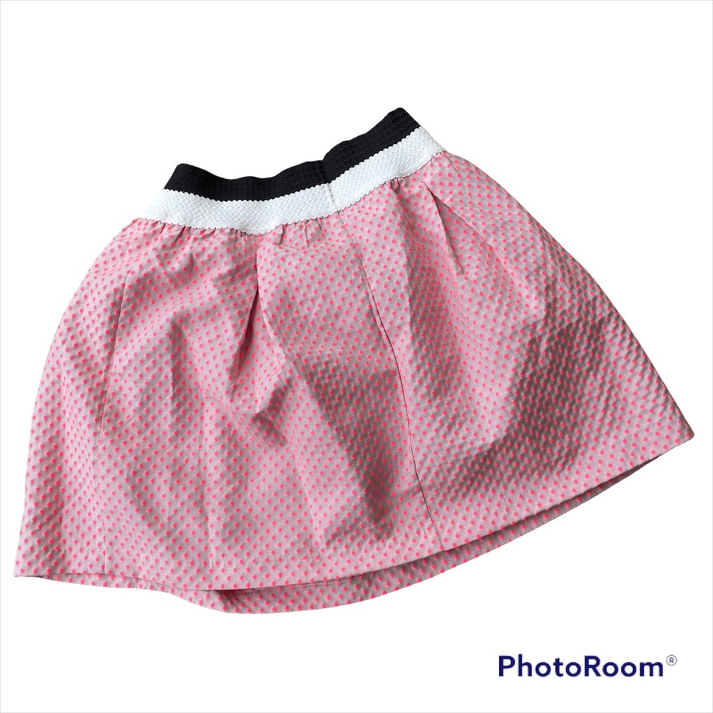 Esley Hot Pink Polka Dot Womens Large Mini Skirt